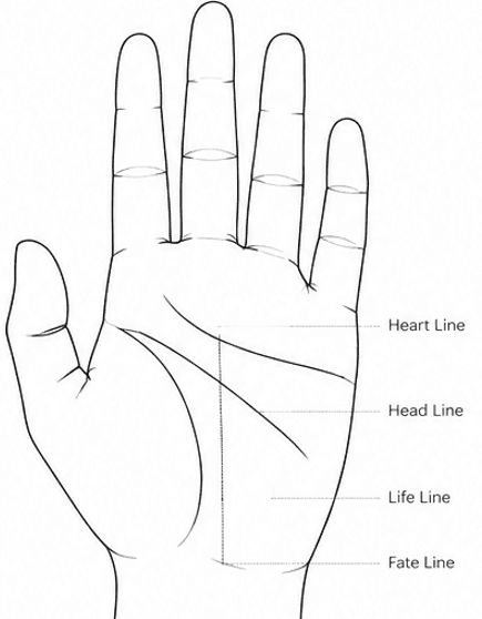 Palm reading sample hand